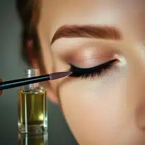 "Perfect winged liner using makeup beauty hacks technique"